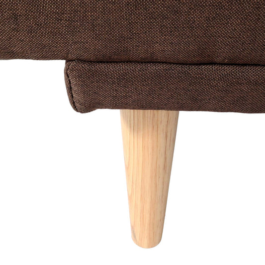 Cosmo Casa - Slaapbank - Logeerbed met Slaapfunctie 180x110cm - Textiel - Bruin