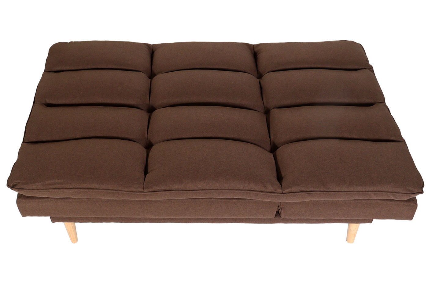 Cosmo Casa - Slaapbank - Logeerbed met Slaapfunctie 180x110cm - Textiel - Bruin