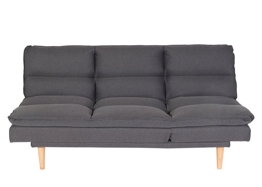 Cosmo Casa - Slaapbank - Logeerbed met Slaapfunctie 180x110cm - Textiel - Donkergrijs