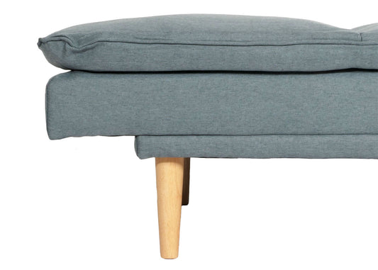 Cosmo Casa - Slaapbank - Logeerbed met Slaapfunctie 180x110cm - Textiel - Blauwgrijs