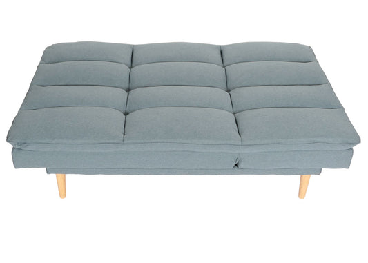 Cosmo Casa - Slaapbank - Logeerbed met Slaapfunctie 180x110cm - Textiel - Blauwgrijs