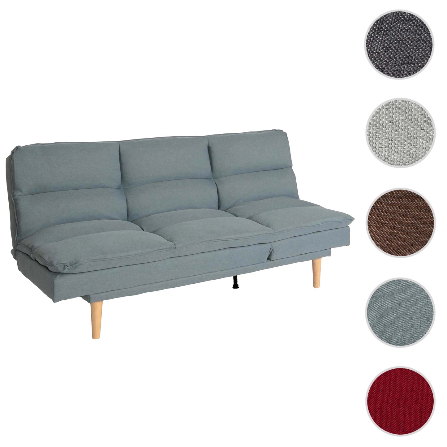 Cosmo Casa - Slaapbank - Logeerbed met Slaapfunctie 180x110cm - Textiel - Blauwgrijs