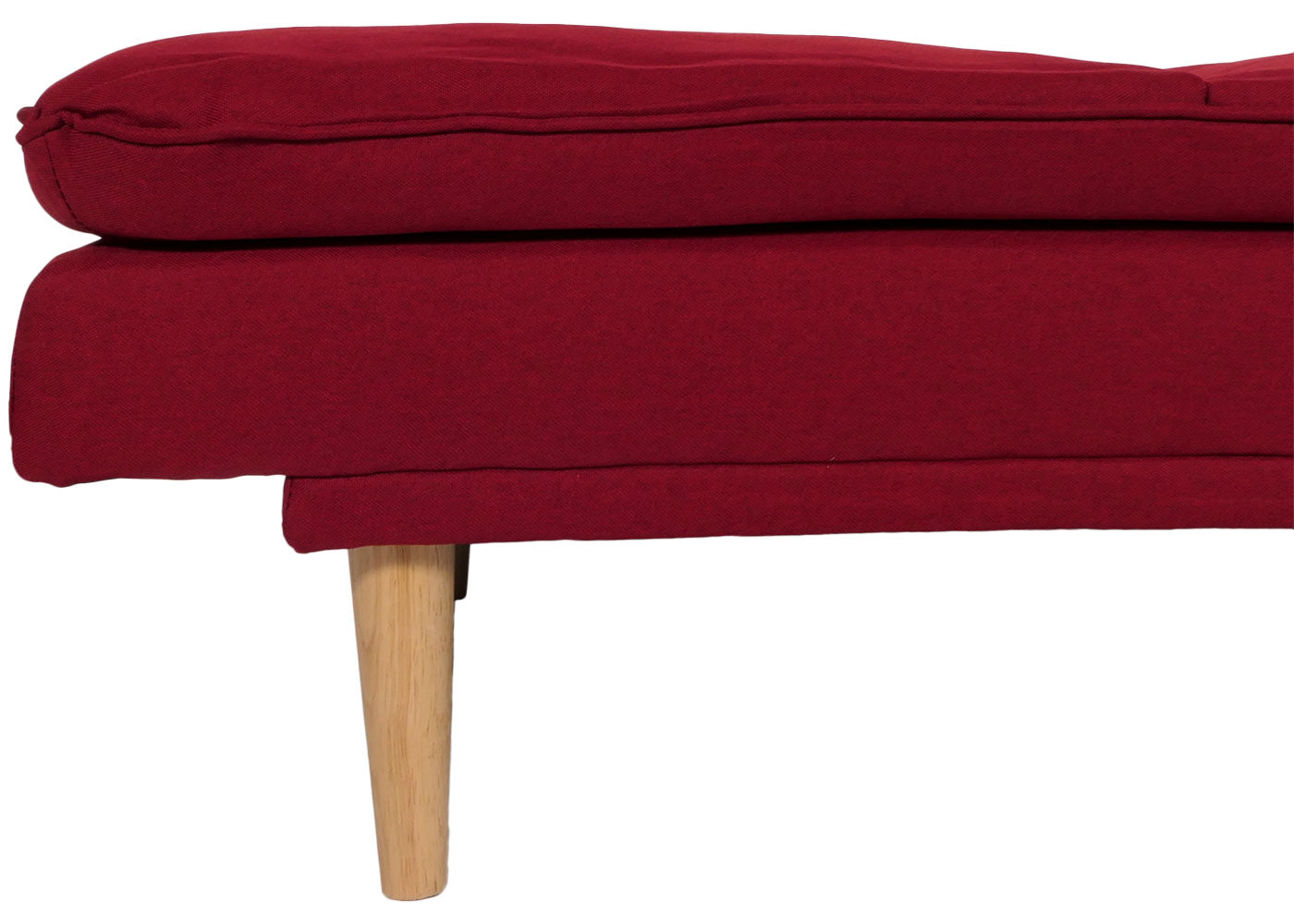 Cosmo Casa - Slaapbank - Logeerbed met Slaapfunctie 180x110cm - Textiel - Bordeaux