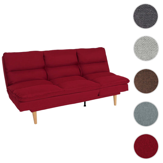 Cosmo Casa - Slaapbank - Logeerbed met Slaapfunctie 180x110cm - Textiel - Bordeaux