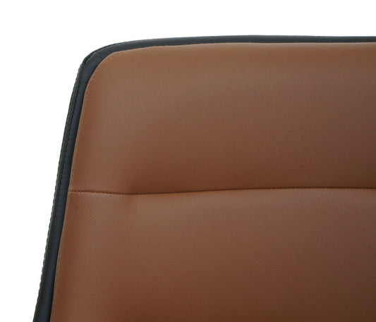 Cosmo Casa - Set van 2 barkrukken - Draaikruk met rugleuning - Kunstleer - Bruin