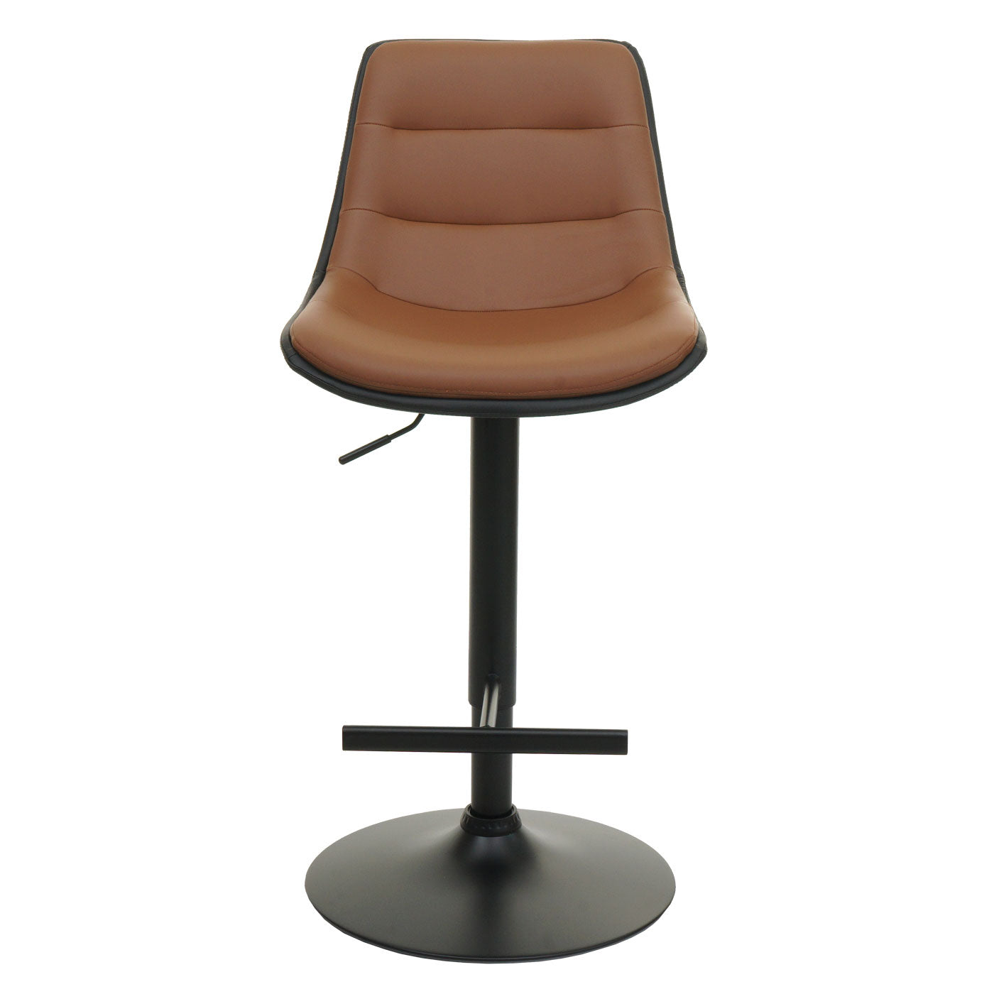 Cosmo Casa - Set van 2 barkrukken - Draaikruk met rugleuning - Kunstleer - Bruin