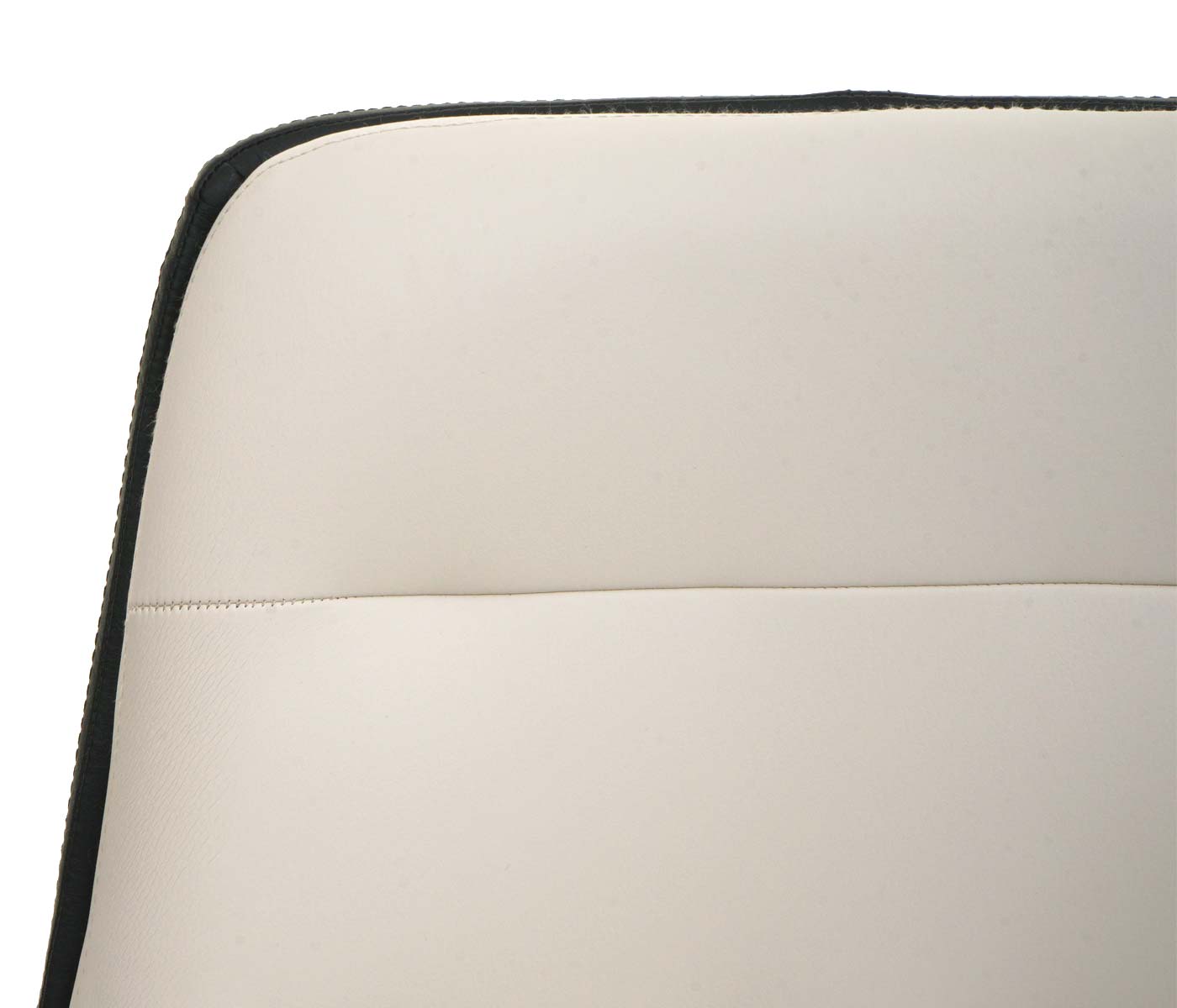 Cosmo Casa - Set van 2 barkrukken - Draaikruk met rugleuning - Kunstleer - Crème-beige