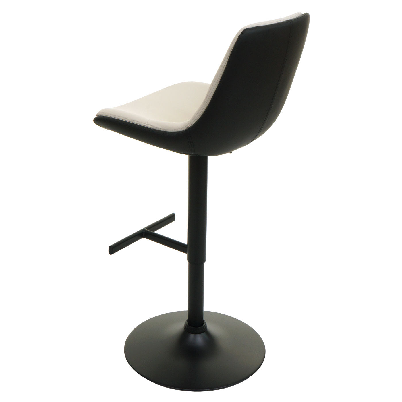 Cosmo Casa - Set van 2 barkrukken - Draaikruk met rugleuning - Kunstleer - Crème-beige