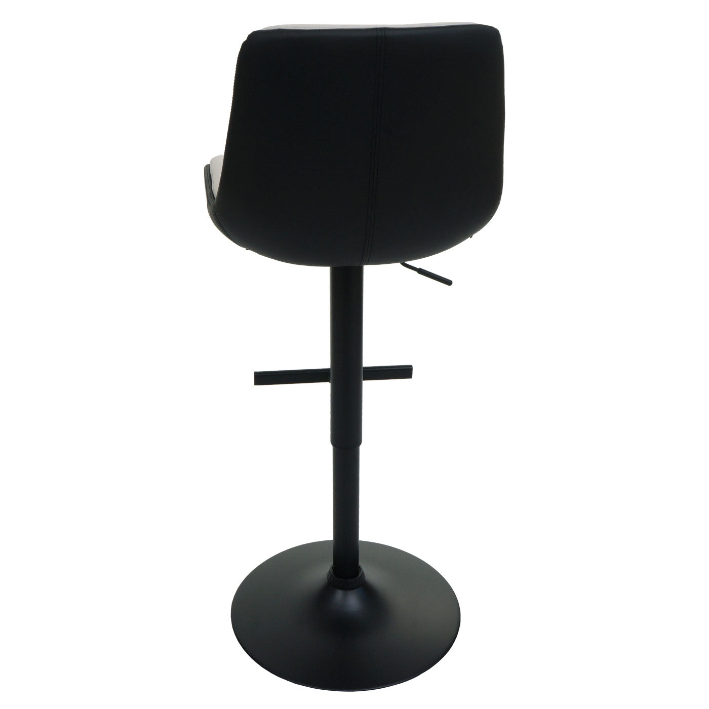 Cosmo Casa - Set van 2 barkrukken - Draaikruk met rugleuning - Kunstleer - Crème-beige