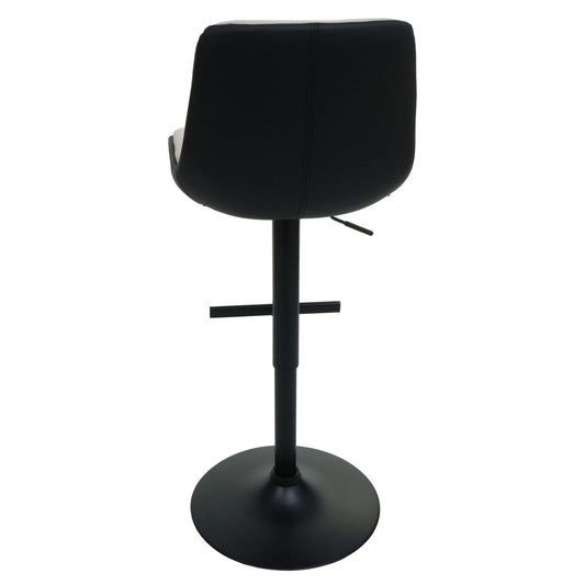 Cosmo Casa - Set van 2 barkrukken - Draaikruk met rugleuning - Kunstleer - Crème-beige