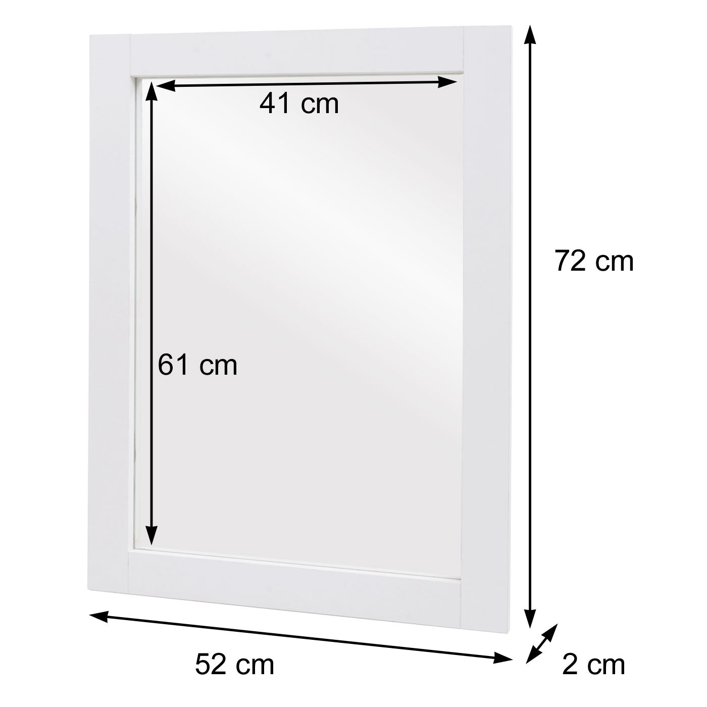 Cosmo Casa - Badkamerset - Wastafel met Spiegel en Hangkast - Melamine - Wit