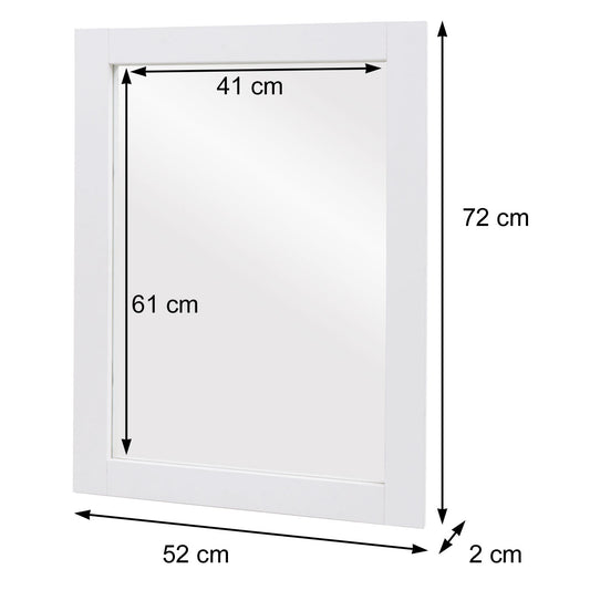 Cosmo Casa - Badkamerset - Wastafel met Spiegel en Hangkast - Melamine - Wit