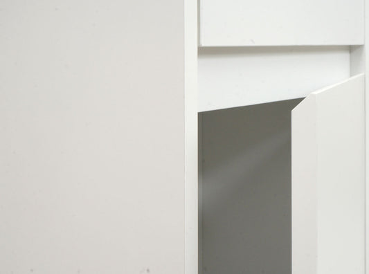 Cosmo Casa - Badkamerset - Wastafel met Spiegel en Hangkast - Melamine - Wit