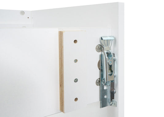 Cosmo Casa - Badkamerset - Wastafel met Spiegel en Hangkast - Melamine - Wit