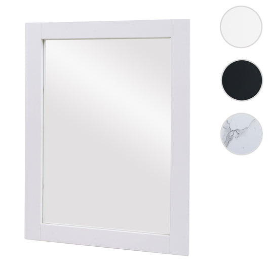 Cosmo Casa - Wandspiegel - Badkamer - MDF en Glas - Wit - 72×52 cm