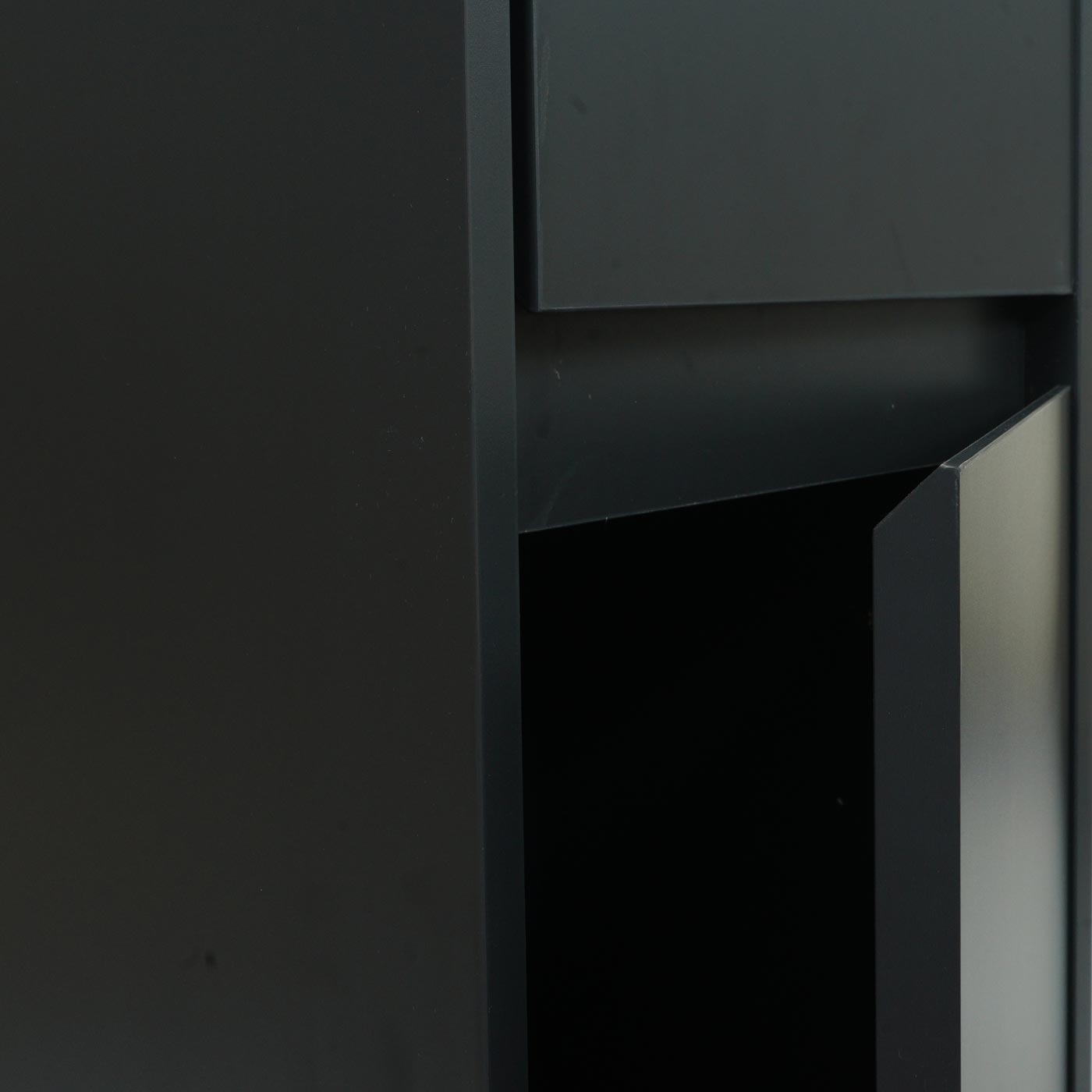 Cosmo Casa - Hangkast - Highboard badkamerkast - Melamine - Zwart - 160×33 cm