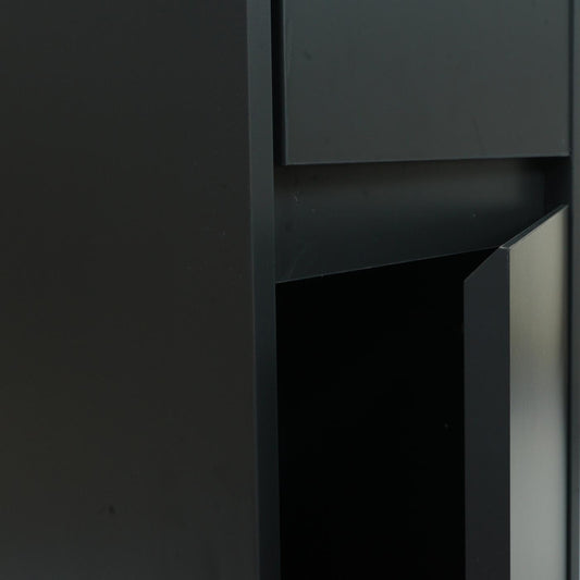 Cosmo Casa - Hangkast - Highboard badkamerkast - Melamine - Zwart - 160×33 cm