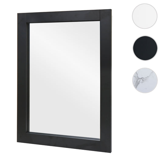 Cosmo Casa - Wandspiegel - Badkamer - MDF en Glas - Zwart - 72×52 cm