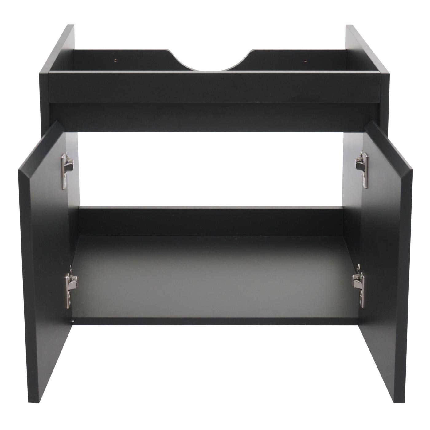 Cosmo Casa - Spoelbakonderkast - Badkamermeubel - Melamine - Zwart - 48×59×46 cm