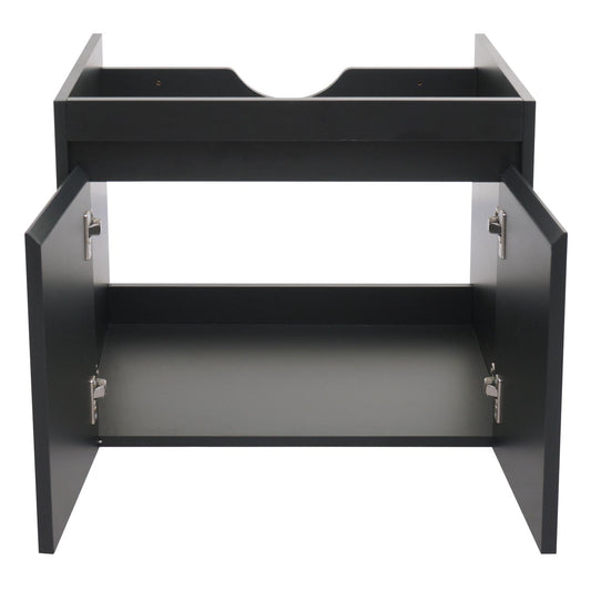 Cosmo Casa - Spoelbakonderkast - Badkamermeubel - Melamine - Zwart - 48×59×46 cm