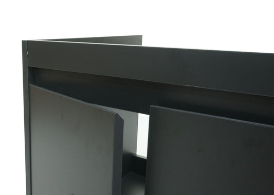 Cosmo Casa - Spoelbakonderkast - Badkamermeubel - Melamine - Zwart - 48×59×46 cm