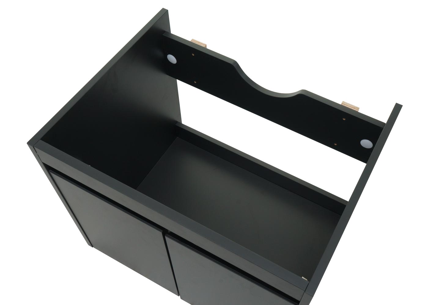 Cosmo Casa - Spoelbakonderkast - Badkamermeubel - Melamine - Zwart - 48×59×46 cm