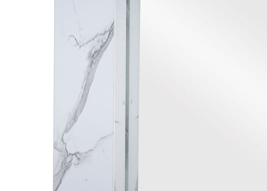 Cosmo Casa - Wandspiegel - Badkamer Spiegel - Badkamermeubel - MvG Gecertificeerd - 72x52cm - Marmerlook - Wit