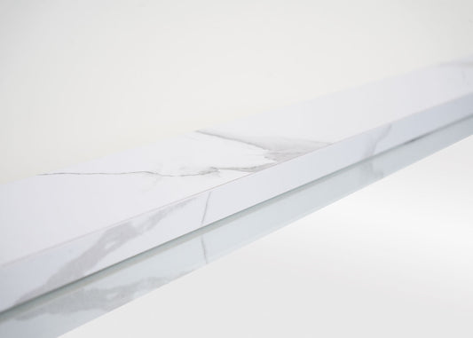 Cosmo Casa - Wandspiegel - Badkamer Spiegel - Badkamermeubel - MvG Gecertificeerd - 72x52cm - Marmerlook - Wit