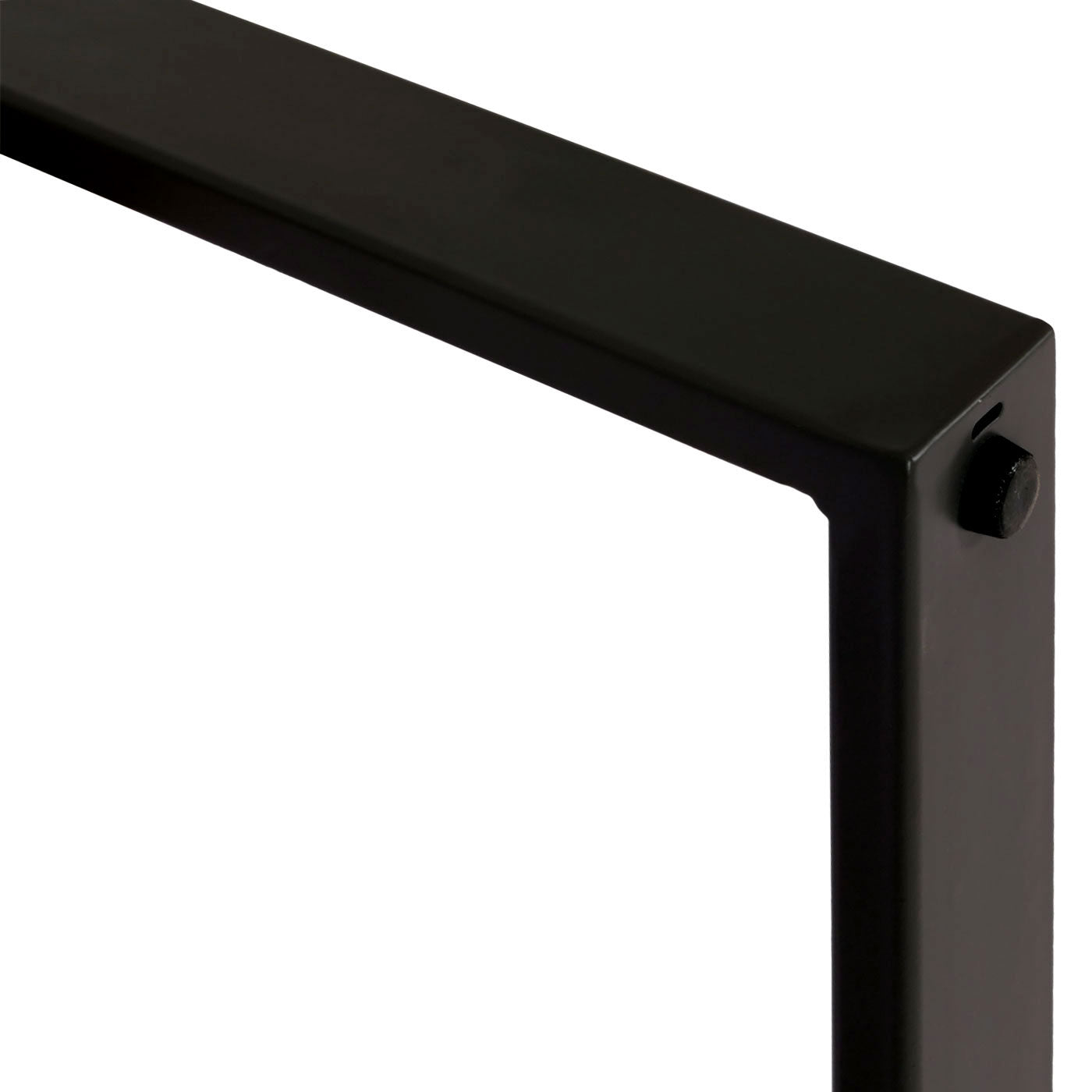 Cosmo Casa - Salontafel - IJzeren Plank - Gesinterde Steen Marmerlook - Zwart en Donkerbruin Hout