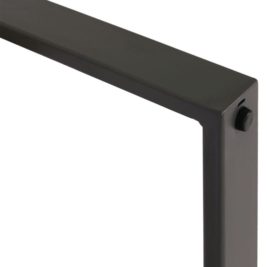 Cosmo Casa - Salontafel - IJzeren Plank - Gesinterde Steen Marmerlook - Grijs en Grijsbruin Hout