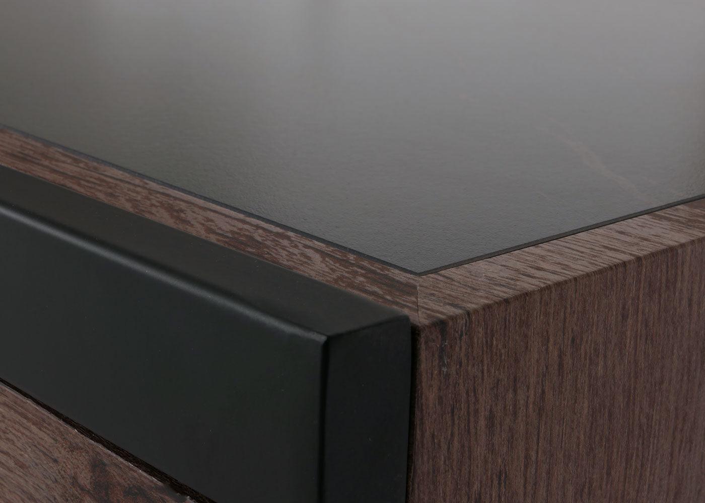 Cosmo Casa - Salontafel - Woonkamertafel - IJzeren Frame - Gesinterde Steen Marmerlook - Zwart en Donkerbruin Hout