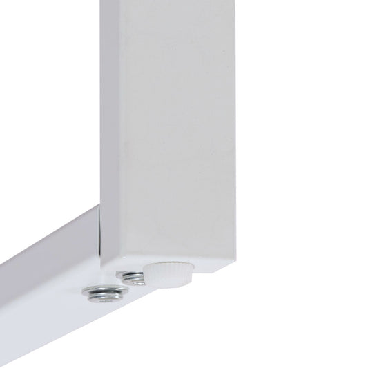 Cosmo Casa - Salontafel - Woonkamertafel - IJzeren Frame - Gesinterde Steen Marmerlook - Wit en Natuurlijk Hout