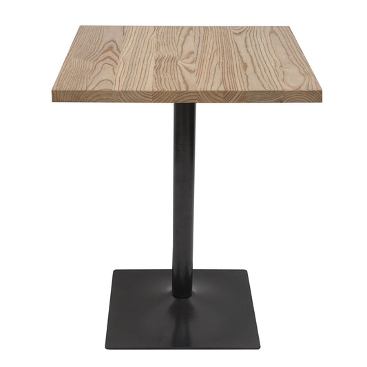 Cosmo Casa - Bistrotafel - Gastro bartafel - Metaal en iep hout - Lichtbruin - 70×70 cm