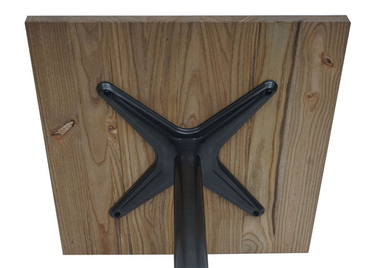 Cosmo Casa - Bistrotafel - Gastro bartafel - Metaal en iep hout - Lichtbruin - 70×70 cm