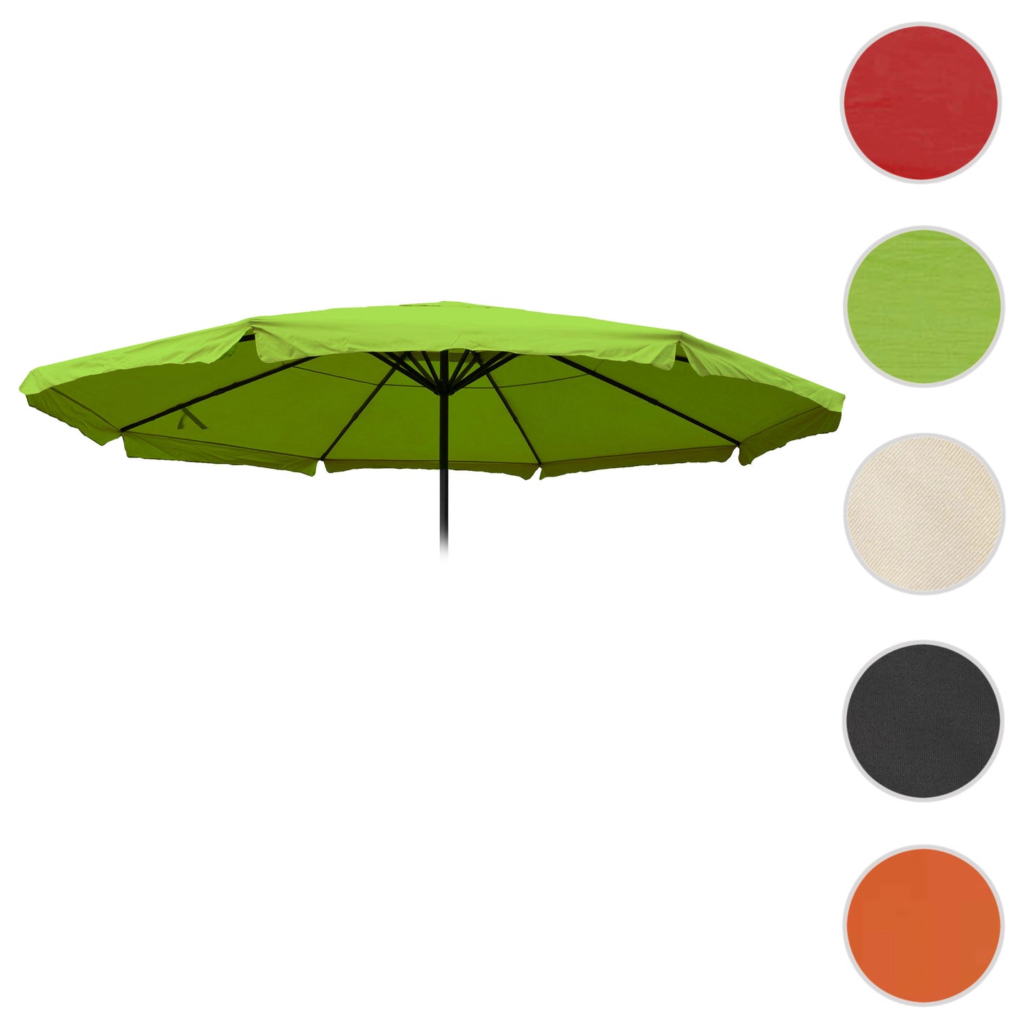 Cosmo Casa - Vervanghoes voor Parasol - Met Volant - 5 m - Polyester - Lichtgroen