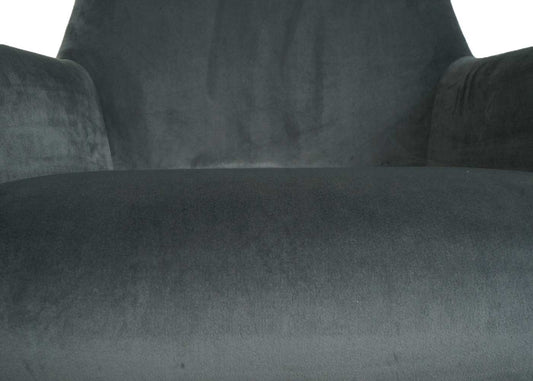 Cosmo Casa - Set van 2 Eetkamerstoelen - Armleuning - Textiel - Donkergrijs