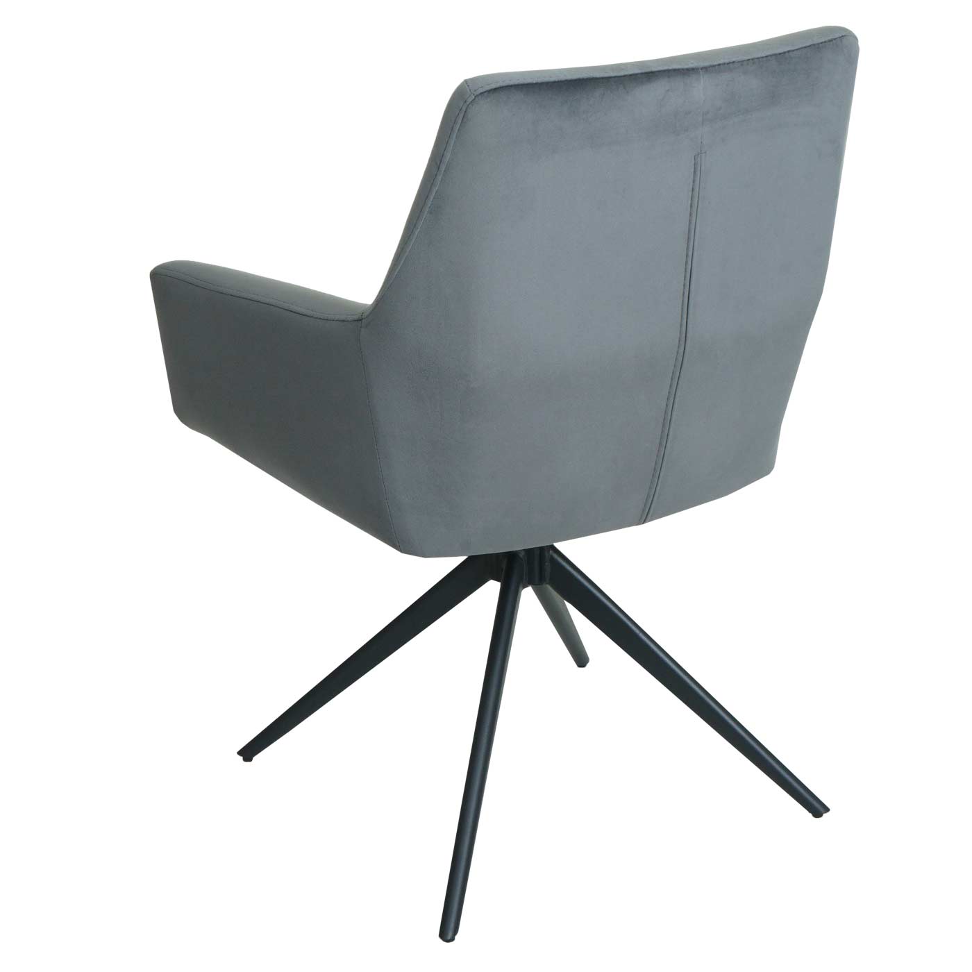 Cosmo Casa - Set van 2 Eetkamerstoelen - Armleuning - Textiel - Donkergrijs