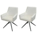 Cosmo Casa - Set van 2 Eetkamerstoelen - Armleuning - Textiel - Crème-Beige