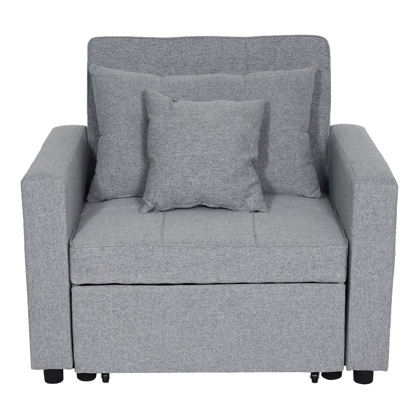 Cosmo Casa - Slaapstoel - Relax-klapstoel slaapbank - Stoftextiel - Lichtgrijs - 197×103 cm