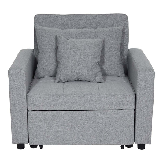 Cosmo Casa - Slaapstoel - Relax-klapstoel slaapbank - Stoftextiel - Lichtgrijs - 197×103 cm