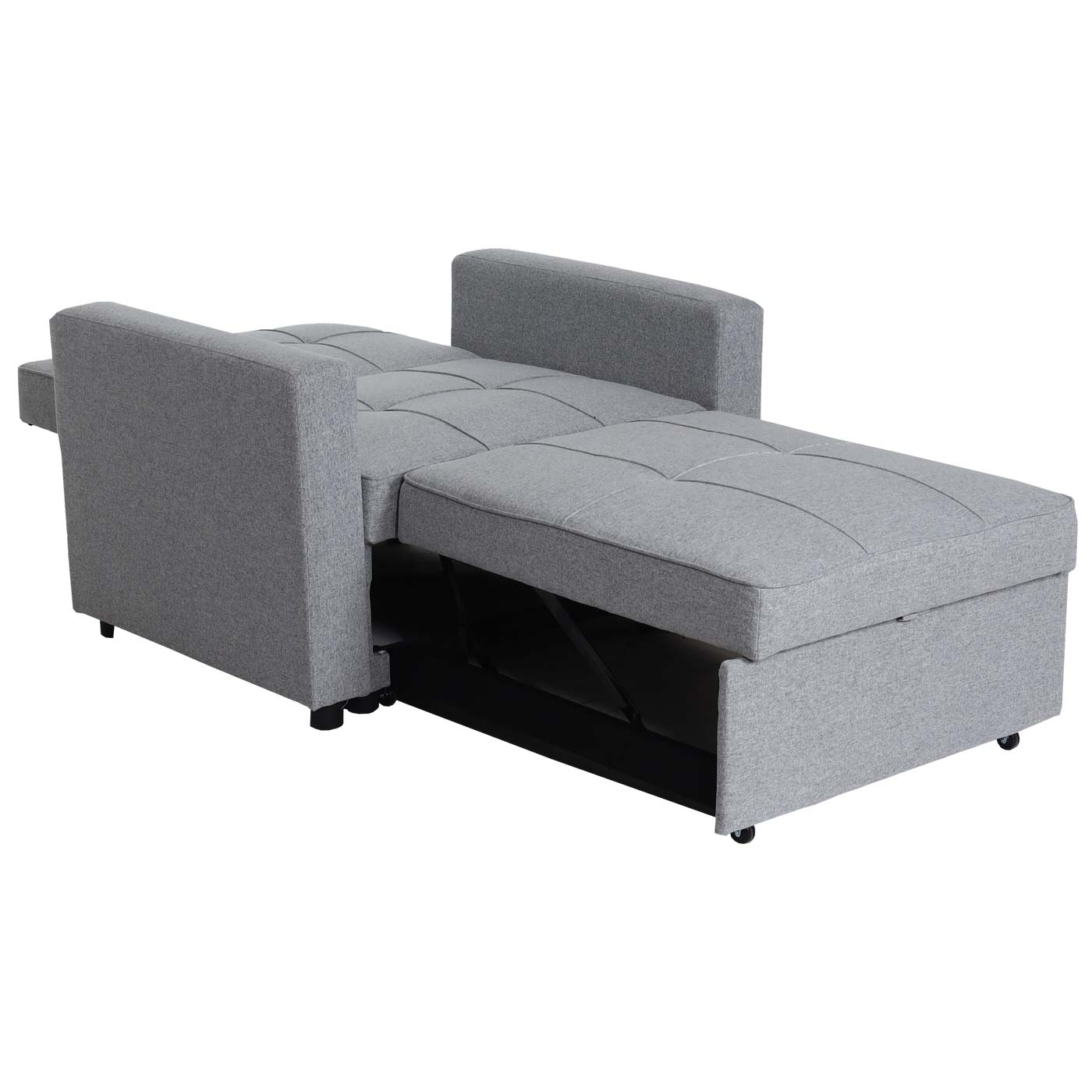 Cosmo Casa - Slaapstoel - Relax-klapstoel slaapbank - Stoftextiel - Lichtgrijs - 197×103 cm