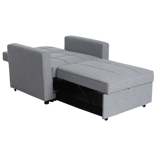 Cosmo Casa - Slaapstoel - Relax-klapstoel slaapbank - Stoftextiel - Lichtgrijs - 197×103 cm
