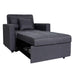 Cosmo Casa - Slaapstoel - Relax-klapstoel slaapbank - Stoftextiel - Donkergrijs - 197×103 cm