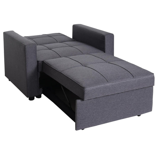 Cosmo Casa - Slaapstoel - Relax-klapstoel slaapbank - Stoftextiel - Donkergrijs - 197×103 cm
