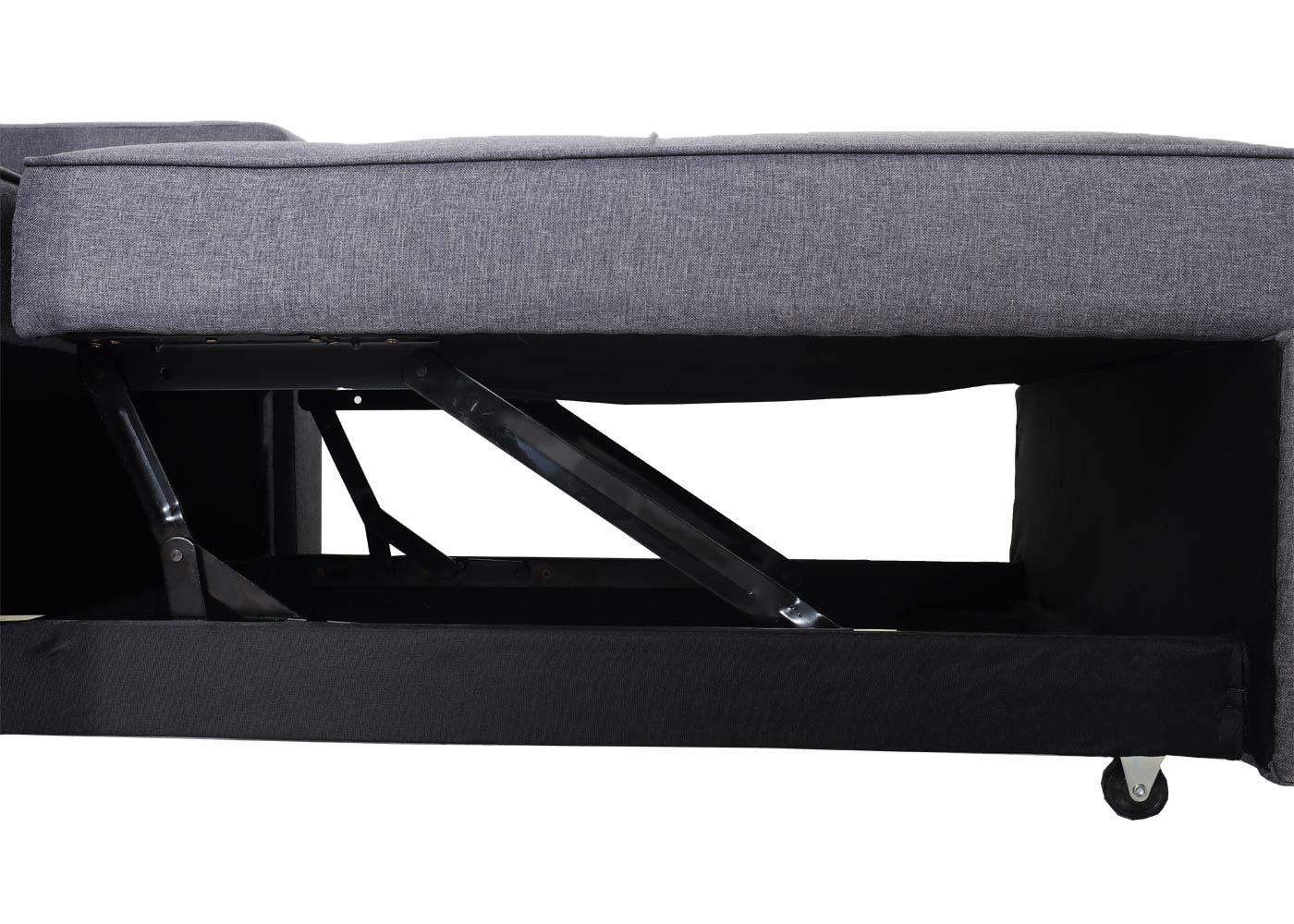 Cosmo Casa - Slaapstoel - Relax-klapstoel slaapbank - Stoftextiel - Donkergrijs - 197×103 cm