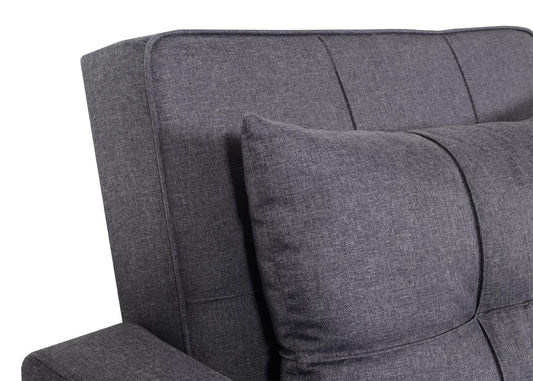 Cosmo Casa - Slaapstoel - Relax-klapstoel slaapbank - Stoftextiel - Donkergrijs - 197×103 cm