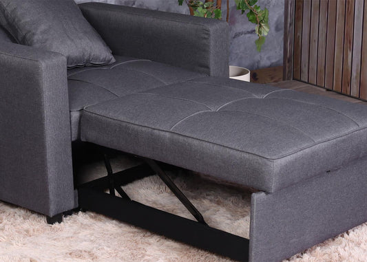Cosmo Casa - Slaapstoel - Relax-klapstoel slaapbank - Stoftextiel - Donkergrijs - 197×103 cm