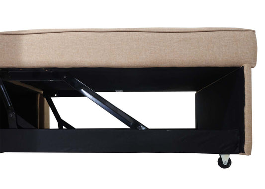 Cosmo Casa - Slaapstoel - Relax-klapstoel slaapbank - Stoftextiel - Taupe - 197×103 cm