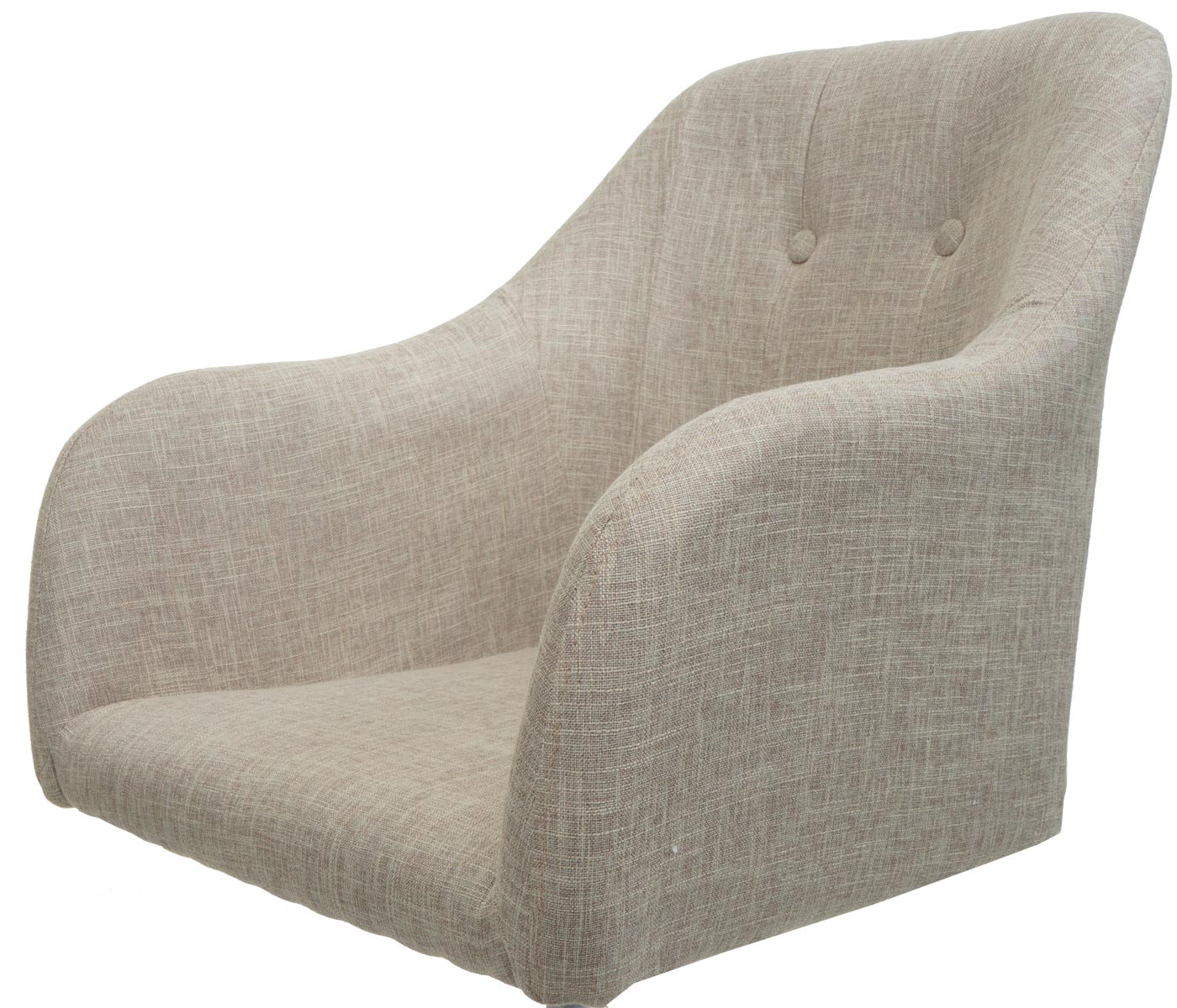 Cosmo Casa - Bureaustoel - Draaibaar - Textiel - Crème