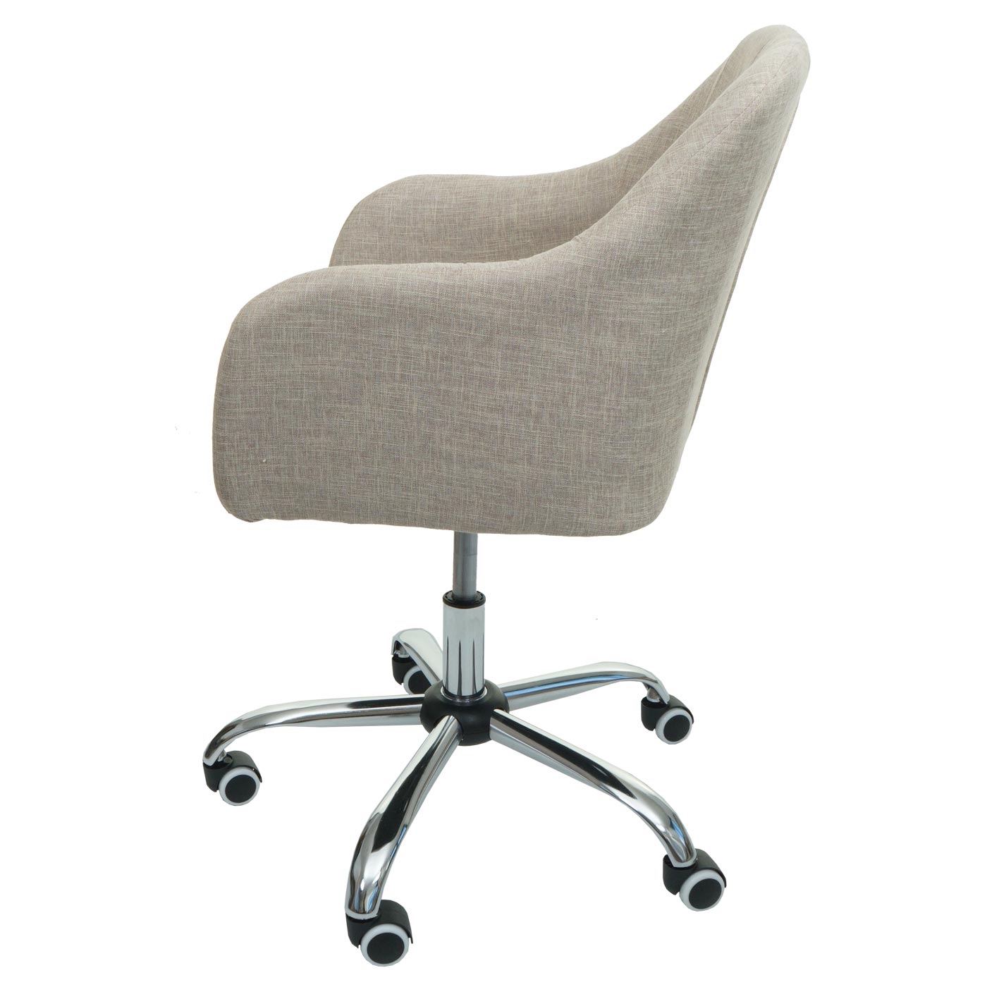 Cosmo Casa - Bureaustoel - Draaibaar - Textiel - Crème